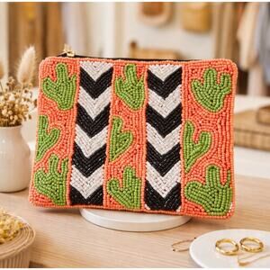 Kay Lee Catcus Mellon Striped Coin Purse New